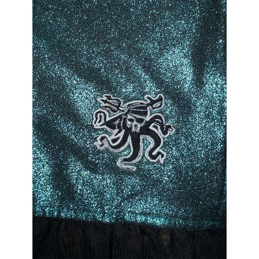 Disney‎ Descendants 3 Uma Moto Vest Girls XL 14/16 Teal Blue Ruffle Hem cosplay - Picture 2 of 5